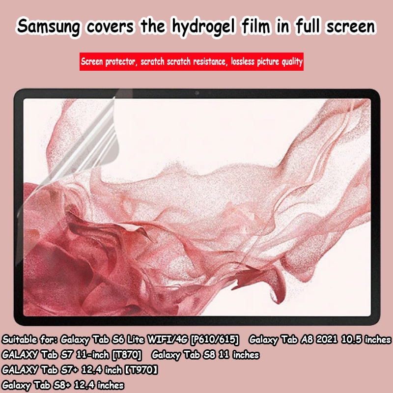 ฟิล์มไฮโดรเจลกันรอยหน้าจอ เนื้อแมตต์ แสงสีฟ้า สําหรับ samsung flat Galaxy Tab S6 Lite WIFI/4G【P610/615】A8 2021 10.5 inch