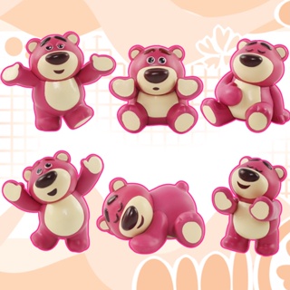 Wilk โมเดลฟิกเกอร์ Toy Story Lotso สตรอเบอร์รี่ หมี ของเล่นสําหรับเด็ก ตกแต่งบ้าน ของขวัญ เก็บสะสม 6 ชิ้น