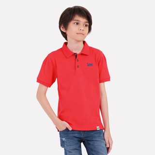 LEE KIDS เสื้อยืดโปโลเด็กผู้ชาย ทรง Polo Fit รุ่น LK K2003104 สีแดง เสื้อโปโล เสื้อผ้า เสื้อผ้าเด็กผู้ชาย