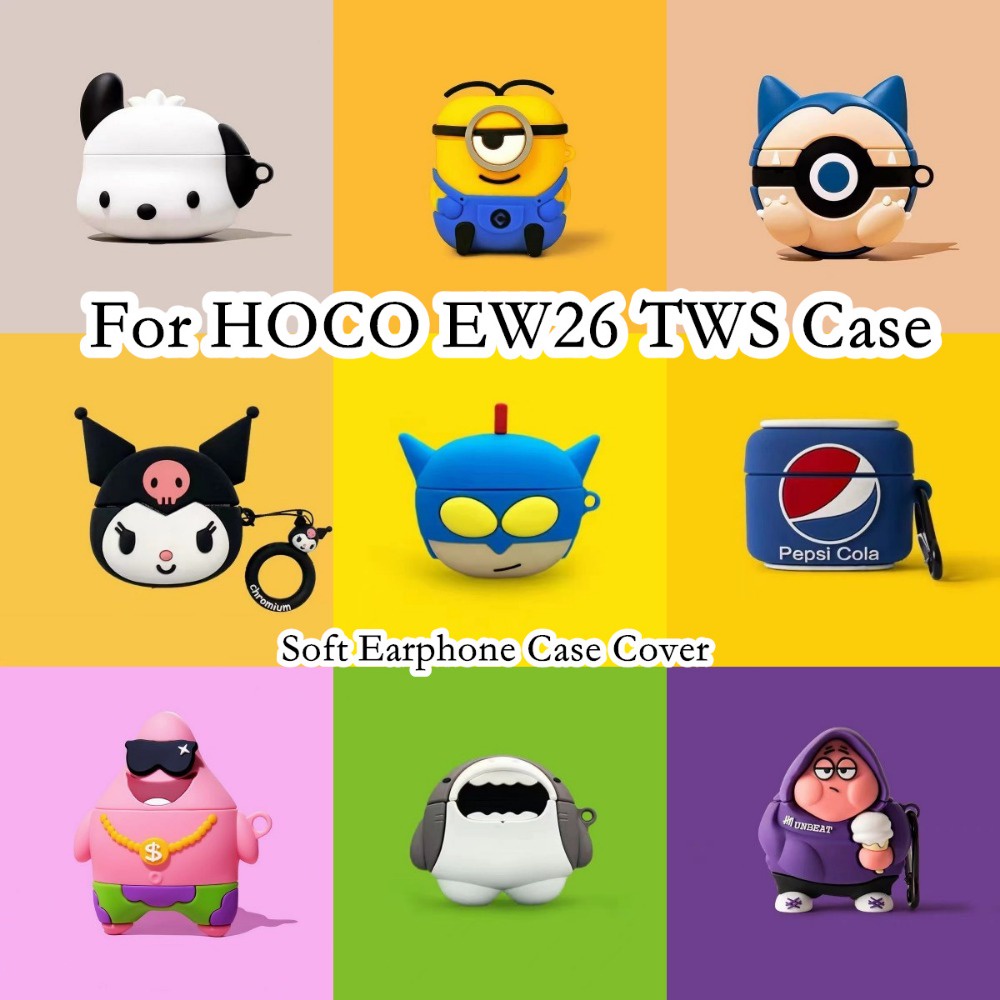 สําหรับ HOCO EW26 TWS กรณีอะนิเมะการ์ตูนซีรีส์สําหรับ HOCO EW26 ปลอกหูฟังแบบนุ่มฝาครอบ