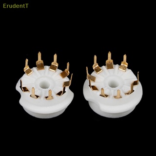 [ErudentT] ฐานวาล์วท่อเซรามิก 9pin ชุบทอง สําหรับ 12AX7 12AU7 ECC83 1 ชิ้น [ใหม่]