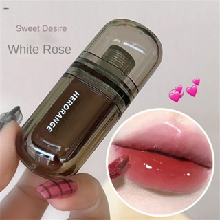 Herorange Dense Ice Night Mirror Lip Glaze Lasting Non-blooming Natural Not Easy To Fade Pseudo Plain Appearance White Water Glass Lip Glaze nuuo ลิปสติก