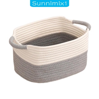 [Sunnimix1] ตะกร้าเก็บผ้าขนหนู ขนมขบเคี้ยว ขนาดใหญ่ จุของได้เยอะ สําหรับห้องนอน วิทยาลัย