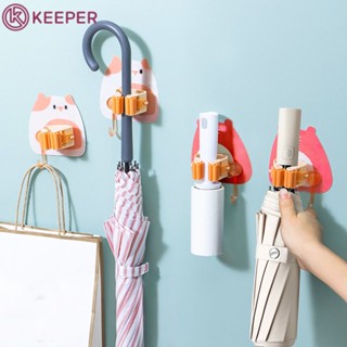 Bubble Bear Mop Clipตะขอติดผนังที่แข็งแกร่งสำหรับห้องน้ำที่คล่องตัวและจัดระเบียบที่แขวนเครื่องมือในครัวPunchFree Mops Rackอุปกรณ์ห้องน้ำเครื่องมือทำความสะอาดOrganizer 【Keeper】
