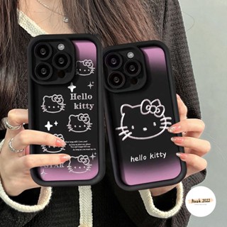 เคสนิ่ม ลายเฮลโลคิตตี้ สีม่วง สําหรับ OPPO A78 A58 A17 A12 A16 A15 Reno 8T 5 5F 6 A53 A17K A57 A96 A95 A54s A7 A5s A16K A3s A76 A74 A1k A55 A31 A9 A5 A16s A16e A52