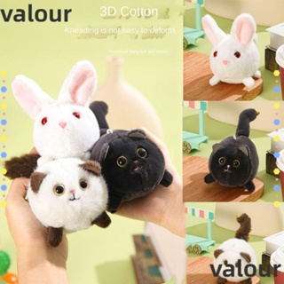 Valour พวงกุญแจ จี้ตุ๊กตาการ์ตูนแมว กระต่ายน่ารัก สีฟ้า สําหรับเด็ก