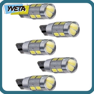 Yveta ไฟหรี่ข้างรถยนต์ LED T10 DC 12V 10SMD 5630 5 ชิ้น