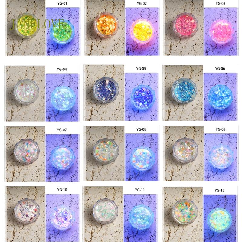 Jlove ผงกลิตเตอร์อีพ็อกซี่เรซิ่น UV สําหรับตกแต่งเล็บ DIY