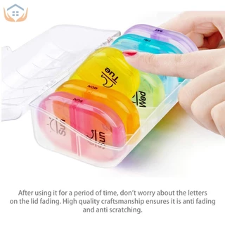 Pill Box กล่องยา ถอดแยกได้ 7 วัน 14 ช่อง ตลับยา ตลับใส่ยา กล่องเก็บ กล่องใส่แบบพกพา วิตามิน กันน้ำ กันชื้น