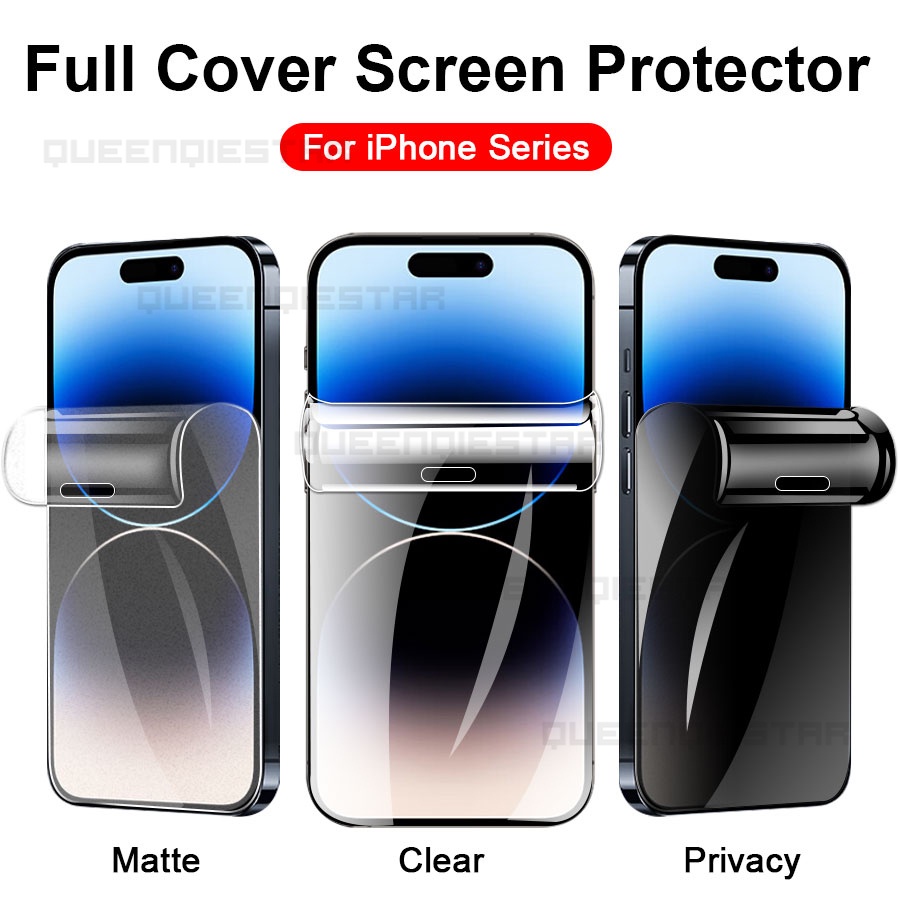 ฟิล์มไฮโดรเจล TPU แบบนิ่ม เนื้อแมตต์ กันแอบมอง สําหรับ iPhone 18 Pro Max 17 Pro Max 17 Air 16 Pro Max 15 14 13 12 11 Pro Max 12 Mini 16 Plus