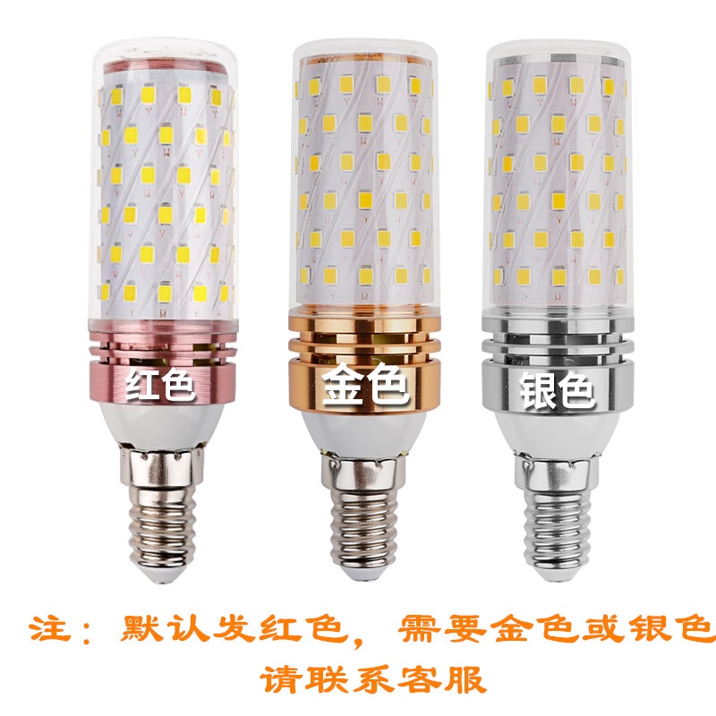 หลอดไฟ LED E27 E14 E12 SMD 2835 12W 16W โคมไฟระย้า เทียน LED สําหรับตกแต่งบ้าน