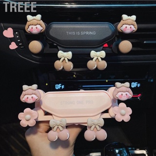 Treee Car Phone Holder Universal Multifunction Cute Cartoon Prevents Shake 6 Points Air Vent for