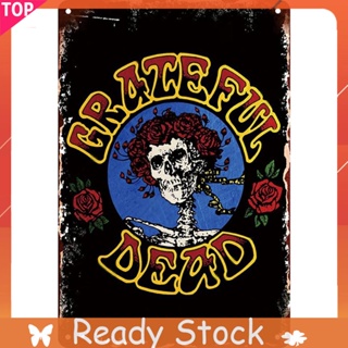 แผ่นป้ายโลหะดีบุก ลาย Grateful Dead สไตล์วินเทจ ขนาด 20x30 ซม. สําหรับบาร์ ผับ คลับ