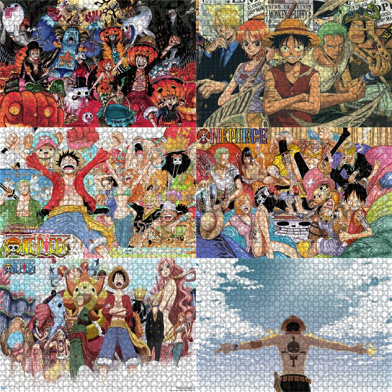 500 Piece Japanese Anime Kaizokuo Jigsaw Puzzles Wooden One Piece Puzzles For Adults Children Educat