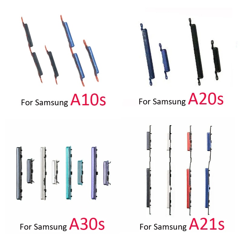 สําหรับ Samsung Galaxy A01 Core A013 A11 A21 A21s A31 A41 A51 A71 4G เปิดสวิตช์ระดับเสียงปุ่มโทรศัพท์เปลี่ยนอะไหล่