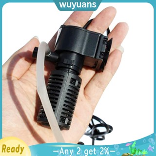 Wuyuans เครื่องกรองน้ํา ทรงกระบอก ทรงกลม ขนาดเล็ก 3 in 1 สําหรับตู้ปลา