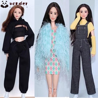 Wonder เสื้อโค้ท กางเกงยีนลําลอง หลายสไตล์ 11.5 นิ้ว 30 ซม. สําหรับตุ๊กตา DIY