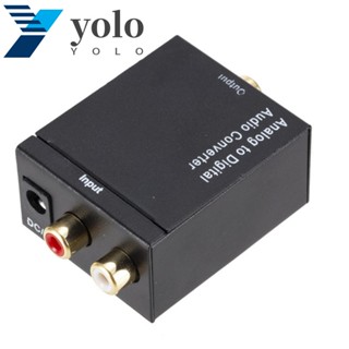 Yolo เครื่องแปลงเสียงดิจิทัล อะนาล็อก เป็นดิจิทัล Toslink RCA พร้อมสายไฟ สําหรับเครื่องเล่น DVD HDTV เครื่องขยายเสียง ทีวี เครื่องเล่นมีเดีย