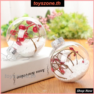 ลูกบอลพลาสติกคริสต์มาส Pet Transparent Hollow Shatterproof Christmas Tree Pendant Decoration (toyszone.th)