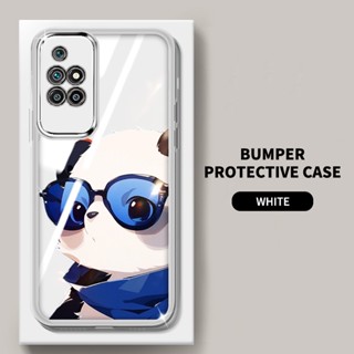 Ybd เคสโทรศัพท์มือถือแบบนิ่ม TPU ใส กันรอยเลนส์กล้อง ลายแพนด้าน่ารัก สําหรับ Xiaomi 11i HyperCharge 5G Xiaomi Note 11i 5G Redmi 10 Prime 2022