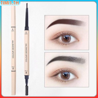 Color Geometry Double Extremely Thin Eyebrow Pencil Natural ติดทนนานและกันรอยเปื้อน ปากกาเขียนคิ้วสีง่าย | ทิมิ1