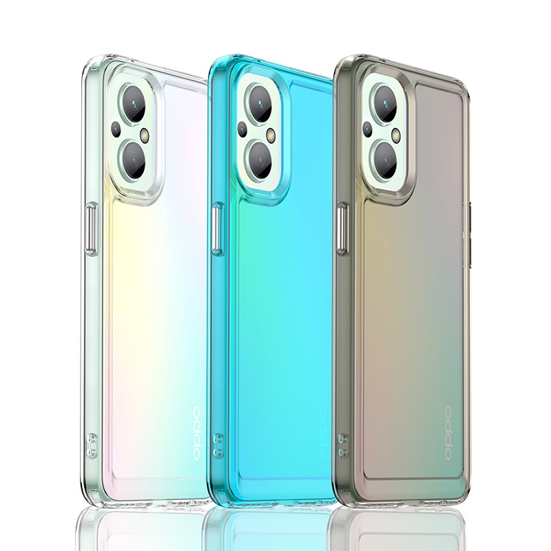 สําหรับ OPPO Reno 8 Z / 7 Z / 8 Lite / 7 Lite 5G Ultra Thin Anti-Fall Candy Color Clear Gel TPU Case Cover