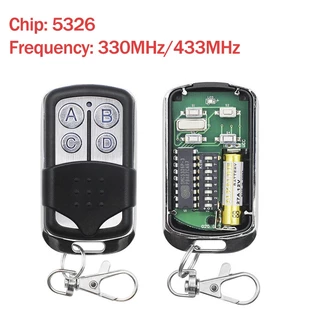 Sm5326 รีโมตควบคุมประตูอัตโนมัติ 8 หลัก ปรับได้ 330MHz 433MHz 4 คีย์ ABCD