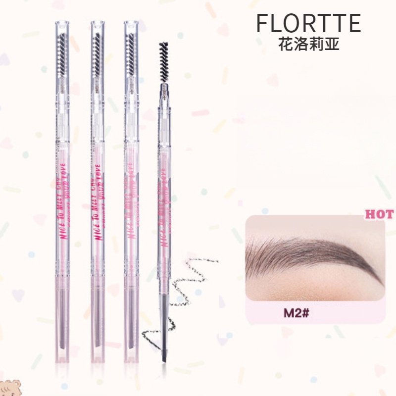 Flortte ดินสอเขียนคิ้ว สองหัว กันน้ํา กันเหงื่อ