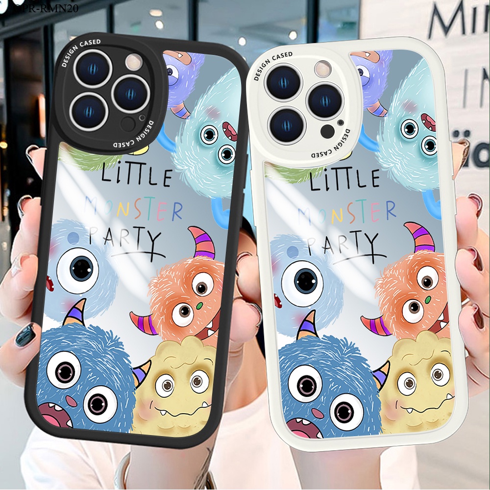 Realme Narzo 20 30A 50A 50 GT Neo 2 3T X XT X2 Prime 5G เคสเรียวมี สำหรับ Case Shockproof Silicone Colorfuls Little Monsters Pattern Ultra-thin Mirror เคสโทรศัพท์ Cover