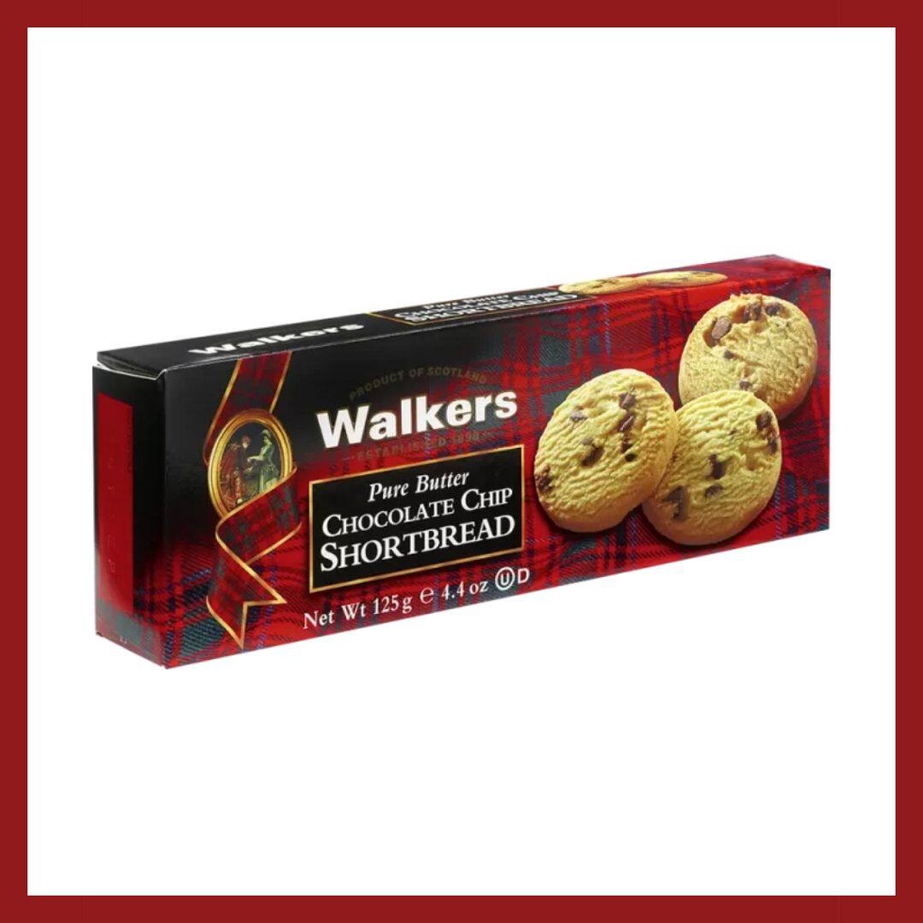 WALKERS Butter Chocolate Chips 125g - คุกกี้ชอร์ตเบรดพร้อมช็อกโกแลตชิปพรีเมียม