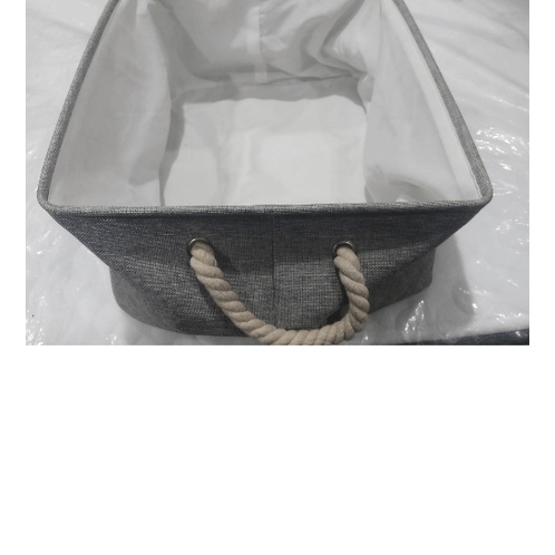 GlobalHouse ตะกร้าผ้าเหลี่ยม รุ่น ZHY003-GY ขนาด 40x45x25 รูปที่ 3