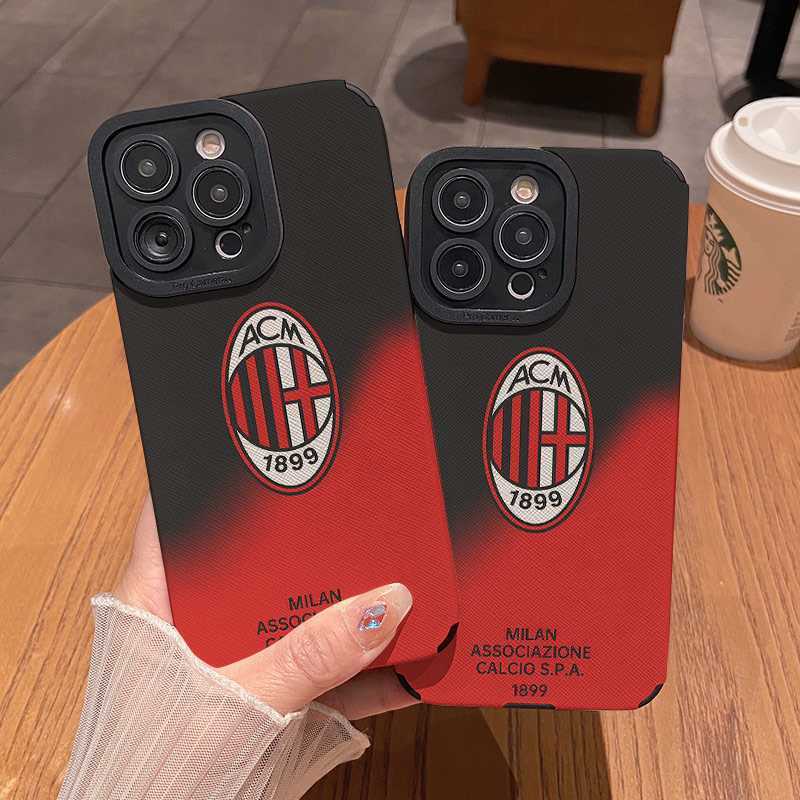ใหม่ เคสโทรศัพท์มือถือ กันกระแทก ลายโลโก้ฟุตบอล AC Milan สําหรับ Apple Iphone 14promax 13promax 11promax 12 13pro