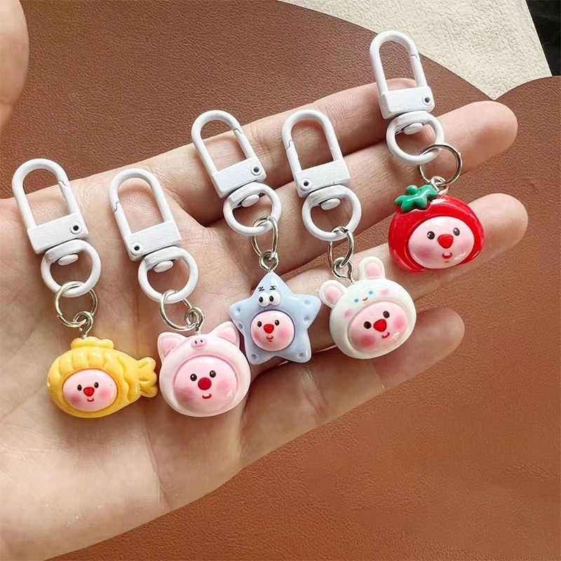 COD พร้อมส่ง-พวงกุญแจเรซิ่นLoopyลายการ์ตูนหูกระต่ายน่ารักเกาหลีหวานแฟชั่นมินิแบบพกพาสวยงามนักเรียนอุปกรณ์เสื้อผ้า-a.one
