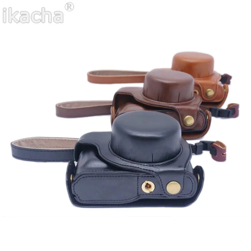Full Body Precise Fit PU Leather Digital Camera Case Bag Cover for Panasonic Lumix DC-GF10 GF9 GF8 G
