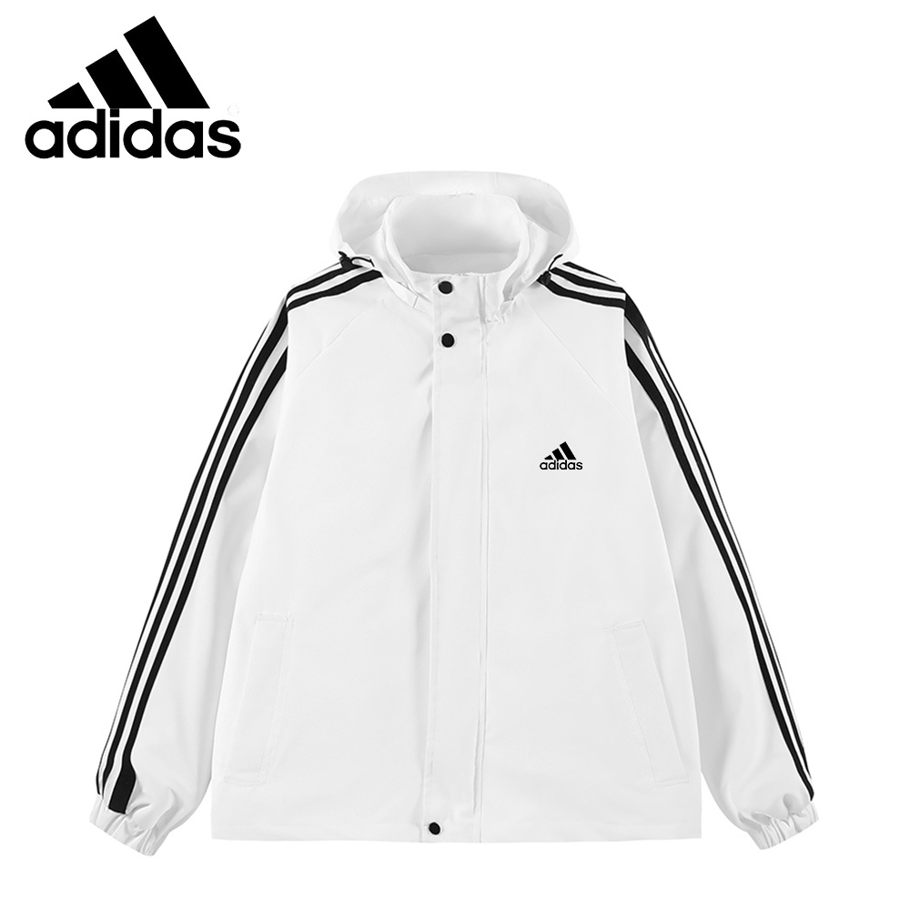 Adidas เสื้อแจ็กเก็ต เสื้อฮู้ดดี้ แบบบาง กันน้ํา กันลม ฤดูใบไม้ผลิ และฤดูใบไม้ร่วง สไตล์เกาหลี สําหรับเด็ก