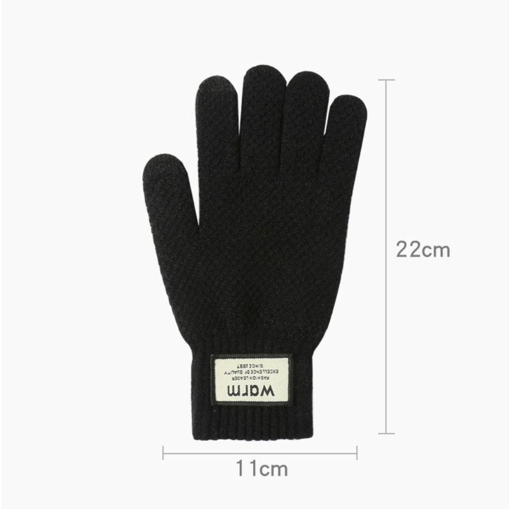 Osier1 ถุงมือผ้าถัก แบบหนา กันลม ให้ความอบอุ่น สีพื้น เหมาะกับฤดูหนาว สําหรับผู้หญิง - รูปที่ 2