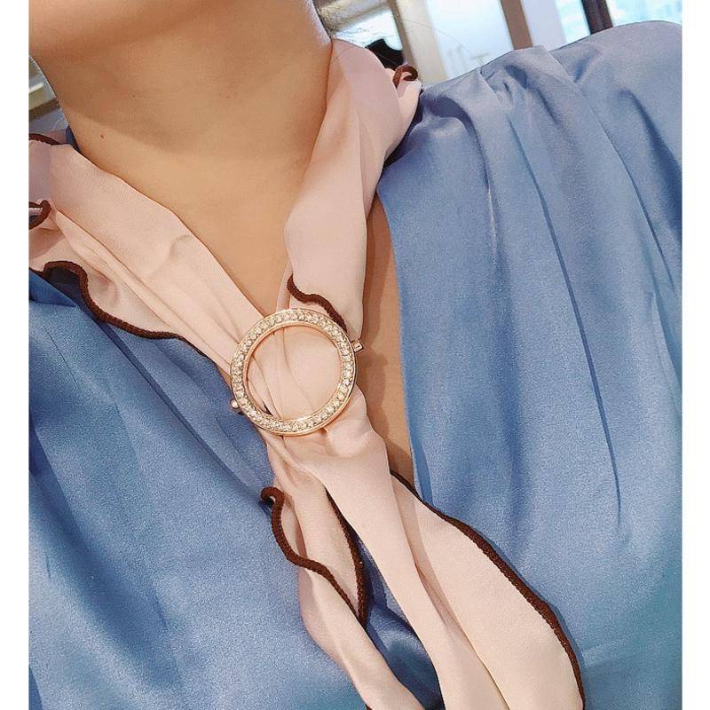 ผ้าพันคอ แหวนมุก เกรดสูง สไตล์ญี่ปุ่น สําหรับใส่เสื้อผ้า เสื้อยืด เสื้อกันลม   หัวเข็มขัดผ้าพันคอ  สผ้าคลุมไหล่  ผ้าพันคอ