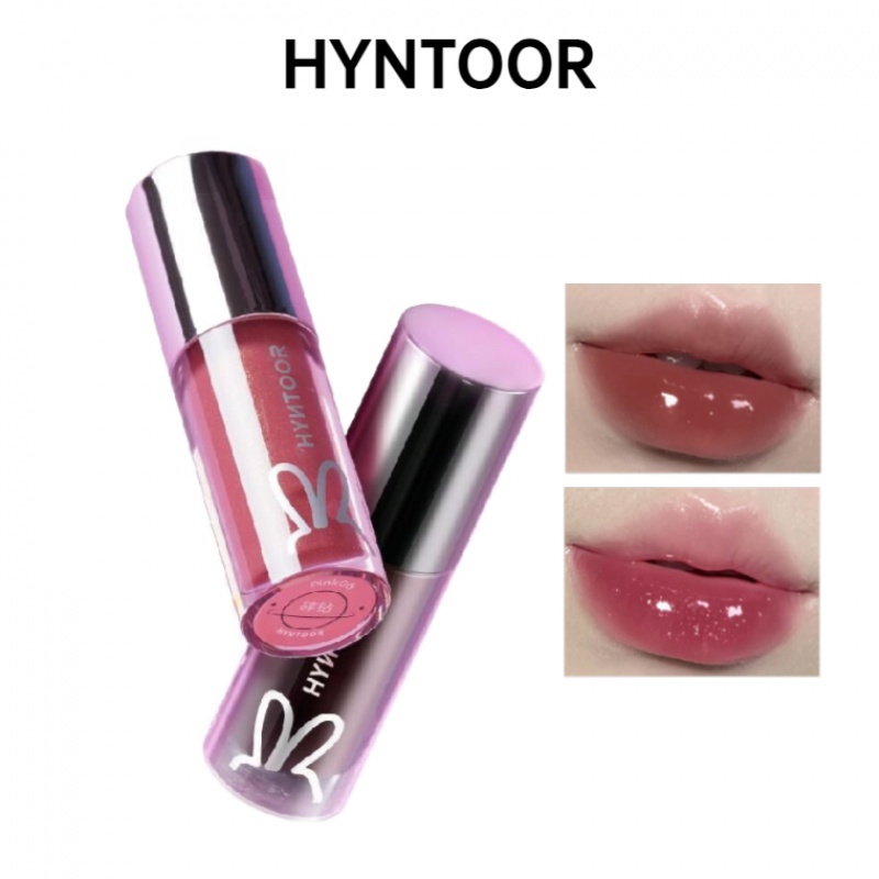 Hyntoor ลิปสติก ลิปกลอส เคลือบริมฝีปาก สีชานม