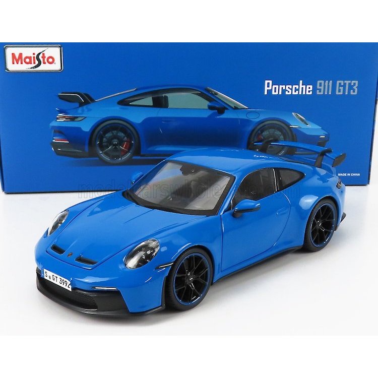 MAISTO 1/18 PORSCHE 911 992 GT3 COUPE 2022 BLUE 31458BL