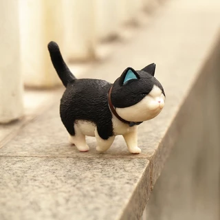 โมเดลฟิกเกอร์ รูปแมวอ้วนน่ารัก ขนาดเล็ก สําหรับตกแต่งบ้าน และสวน 9 ชิ้น