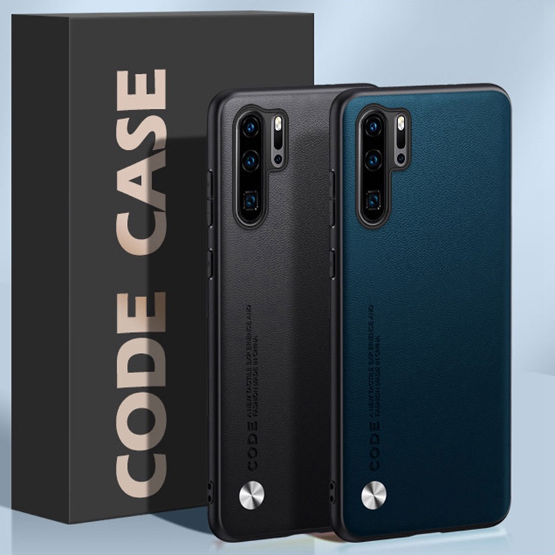 สําหรับ Huawei P30 / P30 Pro / P30 Lite แฟชั่น หนัง พื้นผิว ด้านหลัง เคส TPU นิ่ม กรอบป้องกัน