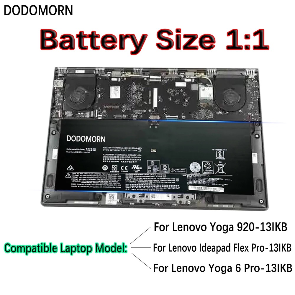 New L16M4P60 แบตเตอรี่ For Lenovo Yoga 920-13IKB Series Ideapad Flex Pro-13IKB-81TF 6 Pro-13IKB L16C4P61 5B10N17665