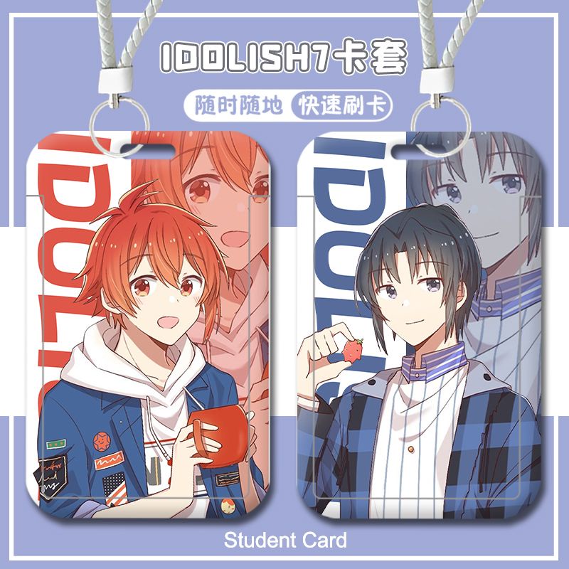 Idolish 7 Nanase Riku DIY Student School ID Card Holder MRT Card Bus Card Meal Card Cover