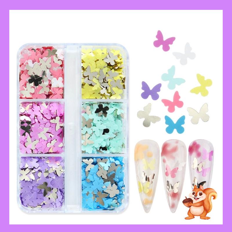 เลื่อมกลิตเตอร์ รูปผีเสื้อ สําหรับตกแต่งเล็บ