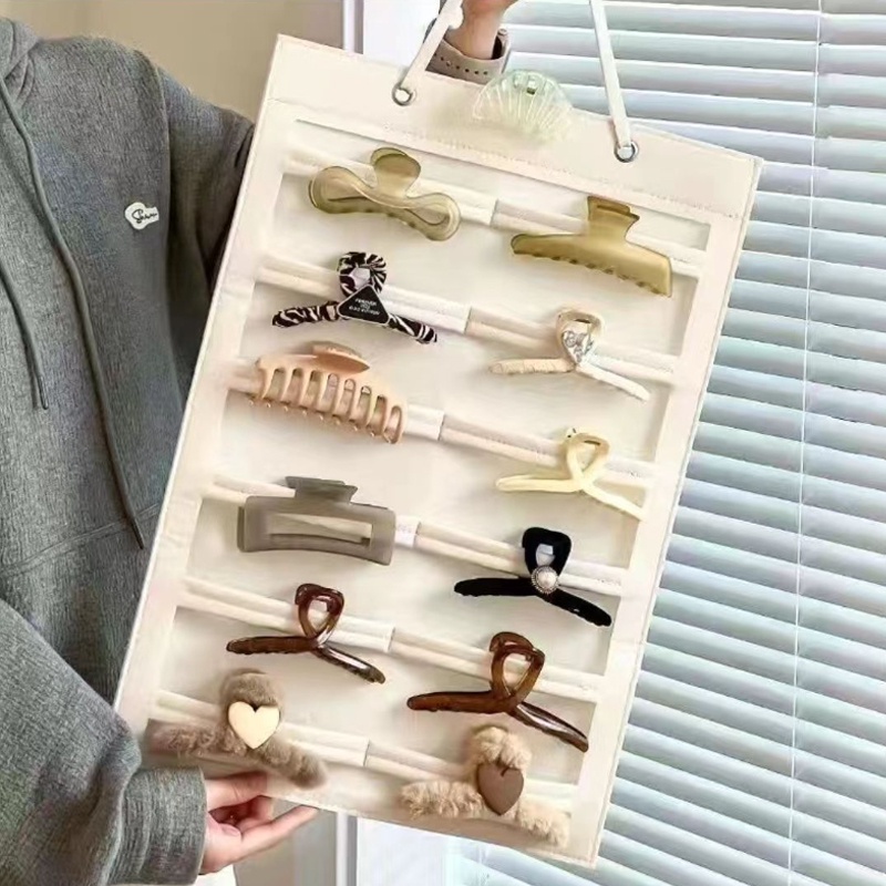 COD ที่แขวน ติดผนัง โบว์แขวนผม ที่แขวนจัดเก็บกิ๊บติดผม กระเป๋าเครื่องประดับ ขนาดใหญ่ ประหยัดพื้นที่ - รูปที่ 4