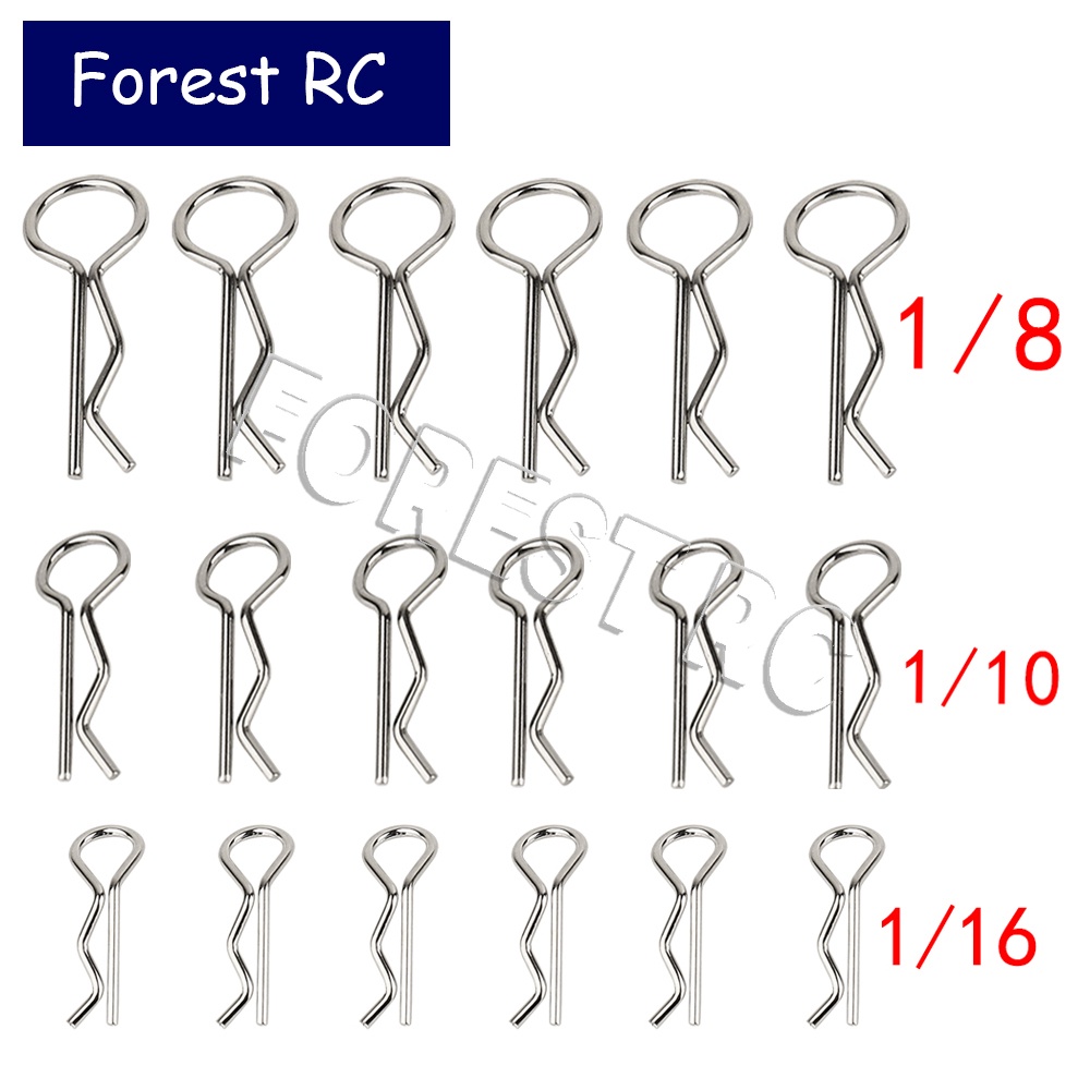 20 ชิ้น 1/8 1/10 1/12 1/14 1/16 1/18 รถบังคับ บอดี้เชลล์ R คลิป บอดี้เชลล์ Pin โลหะ บอดี้เชลล์ คลิป พิน บักกี้ รถบรรทุก ของเล่น อุปกรณ์เสริม
