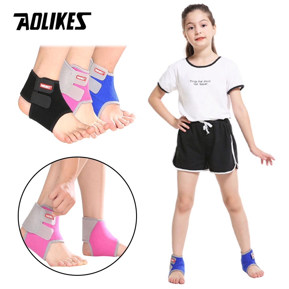 Aolikes สายรัดข้อเท้าเด็ก สําหรับขี่จักรยาน วิ่ง ยิม รองรับข้อเท้า ป้องกันเด็กผู้ชาย/เด็กผู้หญิง