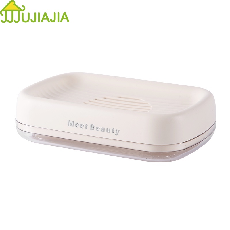 Jujiajia กล่องสบู่ สองชั้น ระบายน้ํา ของใช้ในครัวเรือน สําหรับหอพักนักเรียน