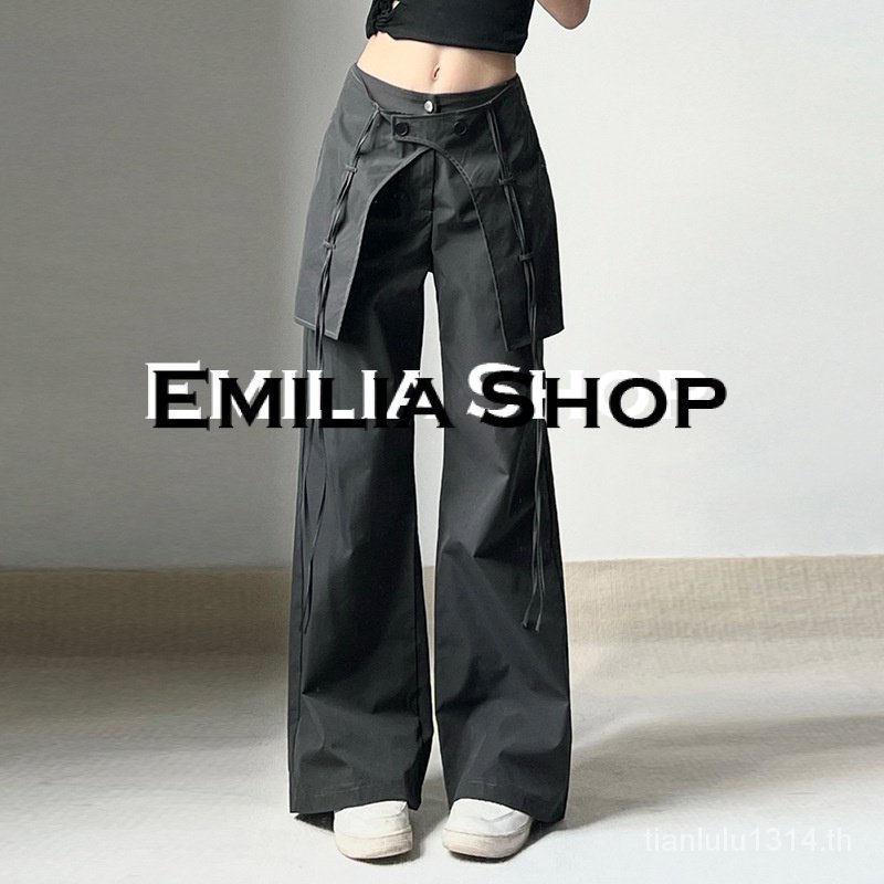 Emilia shop กางเกงคาร์โก้ขายาว a90m054