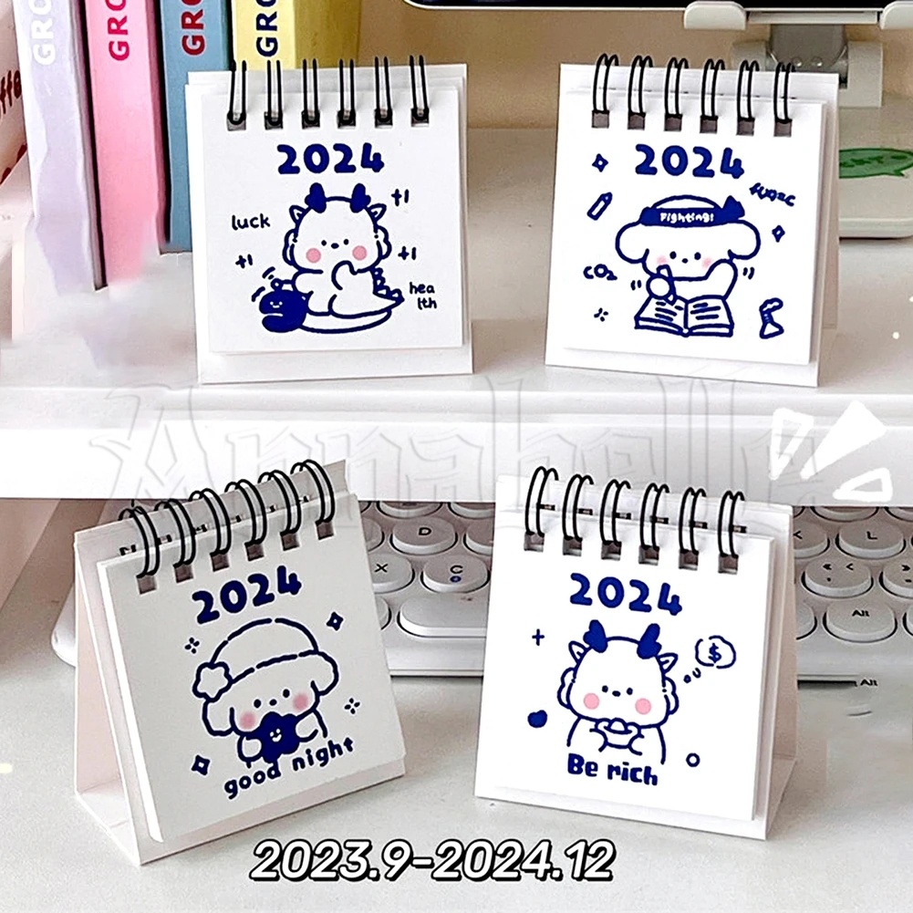 ปฏิทินตั้งโต๊ะ ลายการ์ตูนน่ารัก ขนาดเล็ก สไตล์เรียบง่าย สร้างสรรค์ 2024 สําหรับนักเรียน บันทึกวันที่ บันทึก / ปฏิทินขดลวดการ์ตูน ขนาดเล็ก เรียบง่าย / ปฏิทินตั้งโต๊ะ DIY หลายสไตล์ บันทึกข้อความ / อุปกรณ์เครื่องเขียน สํานักงาน โรงเรียน
